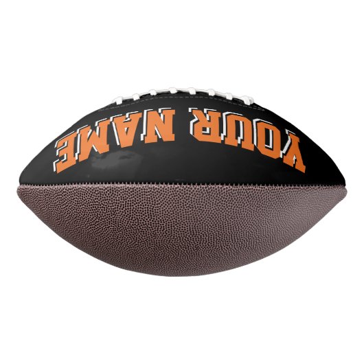 BLACK ORANGE AND WHITE Custom Football (Gedraaid 90)