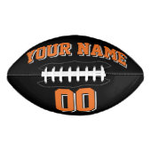 BLACK ORANGE AND WHITE Custom Football (Voorkant)
