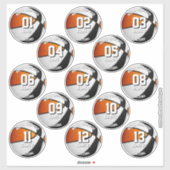 black orange basketball team stickers 13 athletes (Vel)