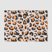 Black Orange Funky Leopard Print Decoupage Tissuepapier (Voorkant)
