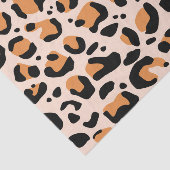 Black Orange Funky Leopard Print Decoupage Tissuepapier (Detail)