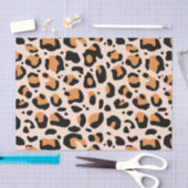 Black Orange Funky Leopard Print Decoupage Tissuepapier (Craft)