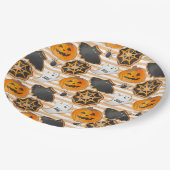 BLACK ORANGE HALLOWEEN PUMPKINS GHOSTS BATS PAPIEREN BORDJE (Gekanteld)