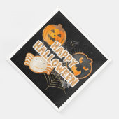 BLACK ORANGE HAPPY HALLOWEEN COOKIES SERVET (Hoek)