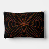 Black orange spider web Halloween pattern Etui (Achterkant)