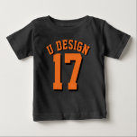 Black & Orange Toddler | Jersey Design-sport<br><div class="desc">Black & Orange Toddler | Sport Jersey Design ・ Toddler Fleece Pullover Hoodie Sweatshirt</div>