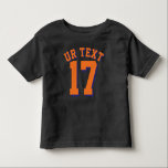 Black & Orange Toddler | Jersey Design-sport Kinder Shirts<br><div class="desc">Zwarte & Oranje peuter | Sport Jersey Design · Peuter Jersey T-shirt</div>