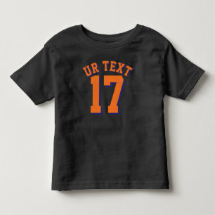 Black & Orange Toddler   Jersey Design-sport Kinder Shirts