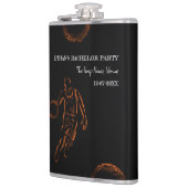 Black Oranje Basketbal thema feestweekend Heupfles (Links)