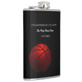 Black Oranje Basketbal thema feestweekend Heupfles (Rechts)