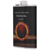 Black Oranje Basketbal thema feestweekend Heupfles (Links)