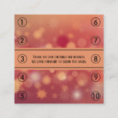 Black Oranje Bokeh Generic Business Loyalty Punch Afsprakenkaartje (Achterkant)