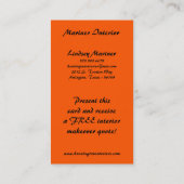 Black Oranje Damask Visitekaartjes (Achterkant)