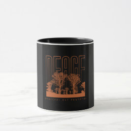 Black Oranje Futuristic Peace Mok