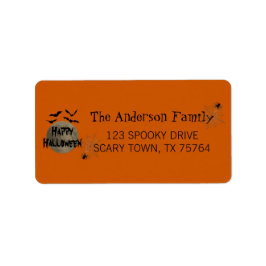 Black Oranje Happy Halloween Retouradres Etiket