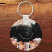 Black Oranje Ink Logo & QR Code Company Sleutelhan Sleutelhanger (Voorkant)