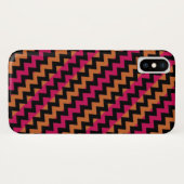 Black Oranje Pink Chevron Pattern Case-Mate iPhone Case (Achterkant (horizontaal))