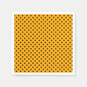 Black Oranje Polka Dot Pattern Halloween Napkins Servet (Voorkant)