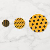 Black Oranje Polka Dot Pattern Halloween Party Confetti (Voorkanten)