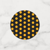 Black Oranje Polka Dot Pattern Halloween Party Confetti (Kleine voorkant)