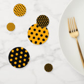 Black Oranje Polka Dot Pattern Halloween Party Confetti (Groep)