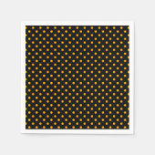 Black Oranje Polka Dot Pattern Halloween Servet (Voorkant)
