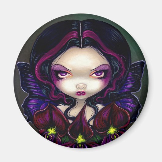 "Black Orchid Fairy" magneet (Voorkant)