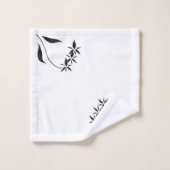 Black Orchid Flower Art Bad Handdoek (Wasdoekje)