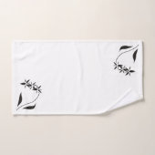 Black Orchid Flower Art Bad Handdoek (Handdoek)