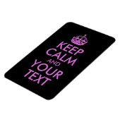 Black Orchid Keep Calm en Jouw tekst Magneet (Linkerzijde)