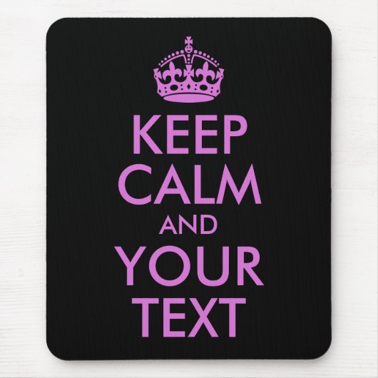 Black Orchid Keep Calm en Jouw tekst Muismat (Voorkant)