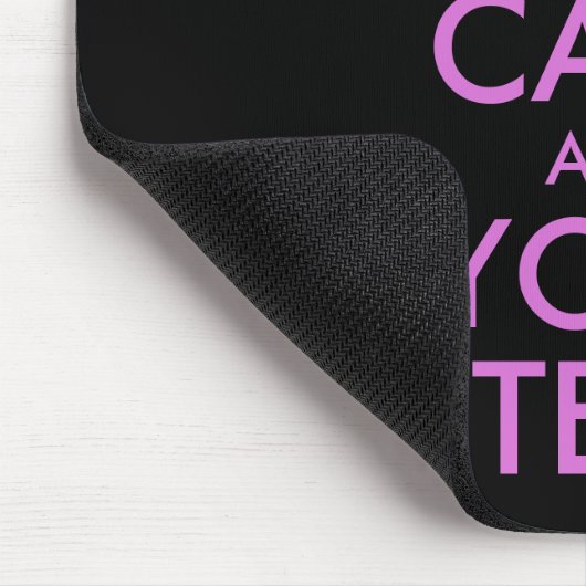 Black Orchid Keep Calm en Jouw tekst Muismat (Hoek)