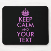 Black Orchid Keep Calm en Jouw tekst Muismat (Voorkant)