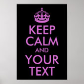 Black Orchid Keep Calm en Jouw tekst Poster (Voorkant)