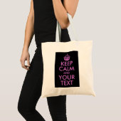 Black Orchid Keep Calm en Jouw tekst Tote Bag (Voorkant (product))