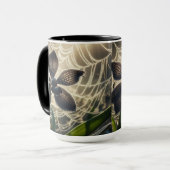 Black Orchid Spiderweb Floral Mok (Voorkant links)