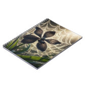 Black Orchid Spiderweb Floral Notitieboek (Linkerzijde)