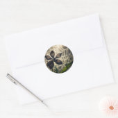 Black Orchid Spiderweb Floral Ronde Sticker (Envelop)