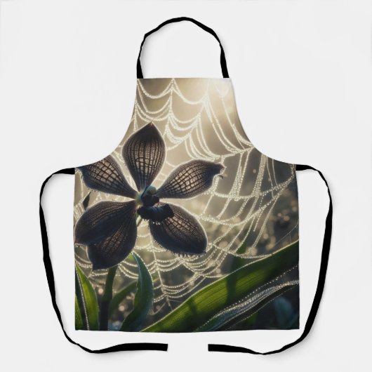 Black Orchid Spiderweb Floral Schort (Voorkant)