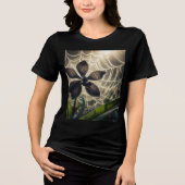 Black Orchid Spiderweb Floral Tri-Blend Shirt (Voorkant)