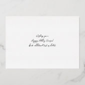 Black Ornaments & Para Photo Merry Kerstmis Folie Uitnodiging (Achterkant)