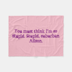 Black Orphan Alison Quote Blanket Fleece Deken