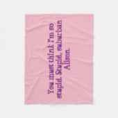 Black Orphan Alison Quote Blanket Fleece Deken (Voorkant)