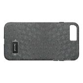Black Ostrich Leather Let iPhone 7 Plus Hoesje (Achterkant (Horizontaal))