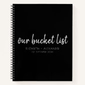 Black Our Bucket List Couples Keepomwille Journal Notitieboek (Voorkant)