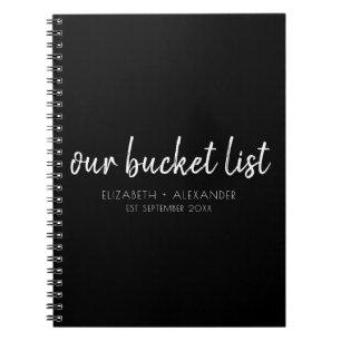 Black Our Bucket List Couples Keepslag Notitieboek