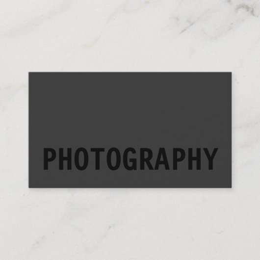 Black Out Fotograaf Visitekaartje (Voorkant)