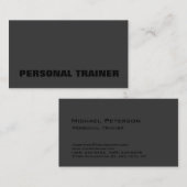 Black Out Personal Trainer Fitness Sport Visitekaartje (Voorkant / Achterkant)