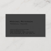 Black Out Personal Trainer Fitness Sport Visitekaartje (Achterkant)