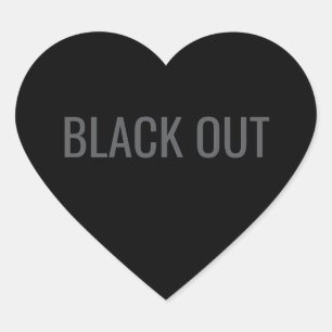 Black Out - Typografie Sticker